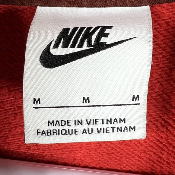 Nike Air Womens M Crimson Tracksuit Cropped Hoodie Joggers Athletic Lounge Set - Picture 14 of 16